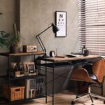 Metal Home Office Desk with Shelve -WAME