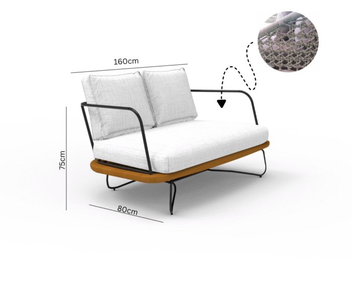 Seashell-Sofa-160cm Seashell - الصورة 8
