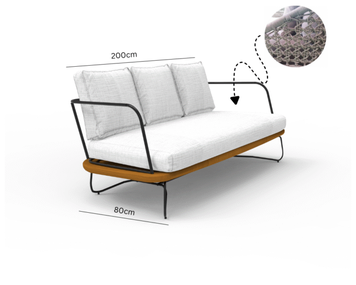 Seashell-Sofa-200cm Seashell - الصورة 9